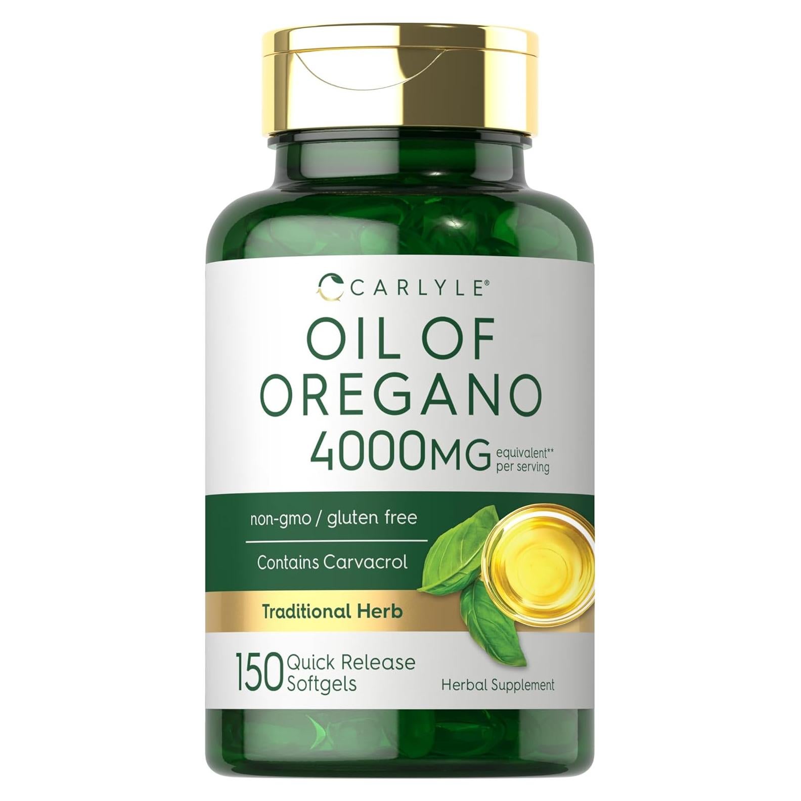Suplemento Aceite de Orégano Carlyle 4000mg 150 Cápsulas Blandas