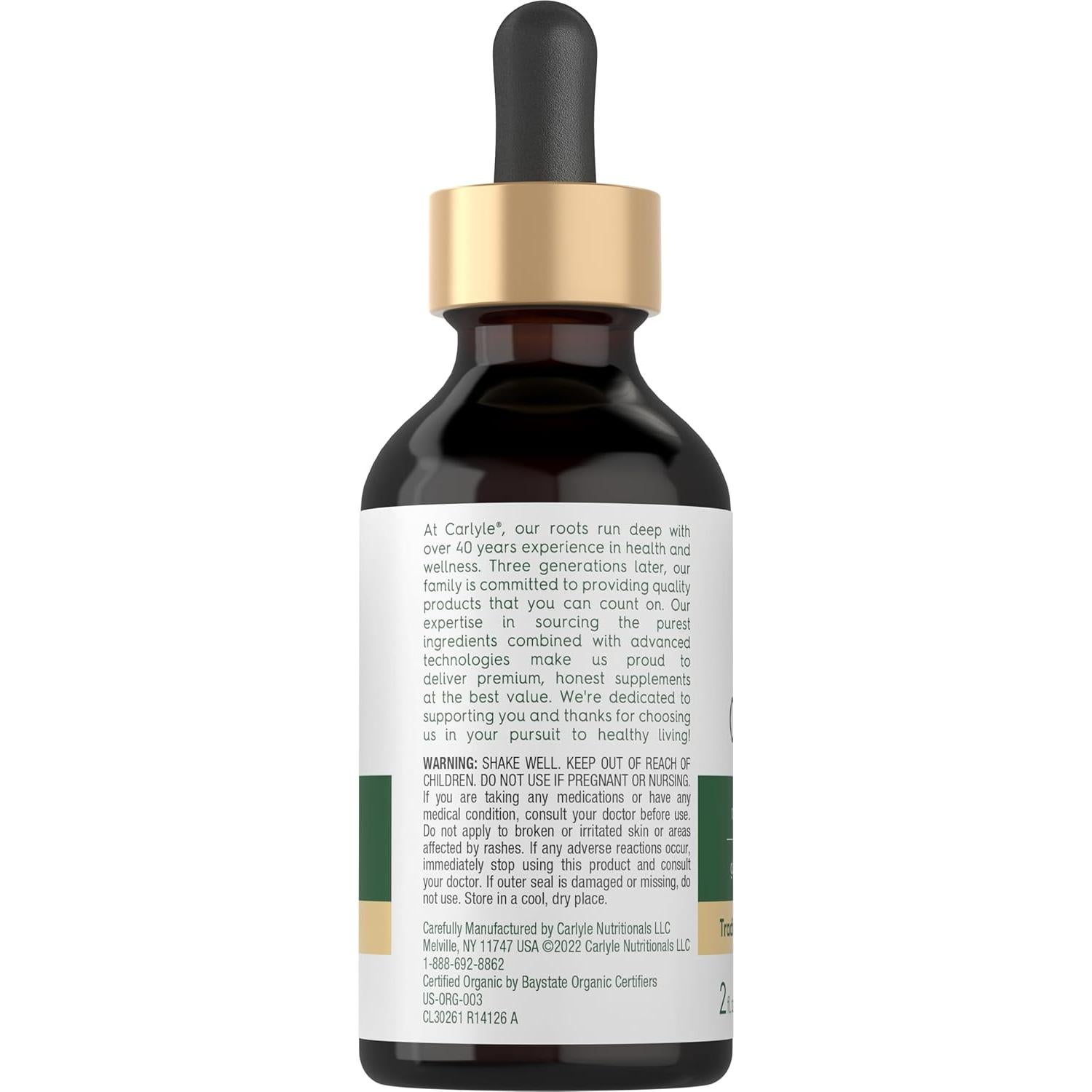 Carlyle Aceite Orgánico de Orégano 59 ml - Suplemento Vegano