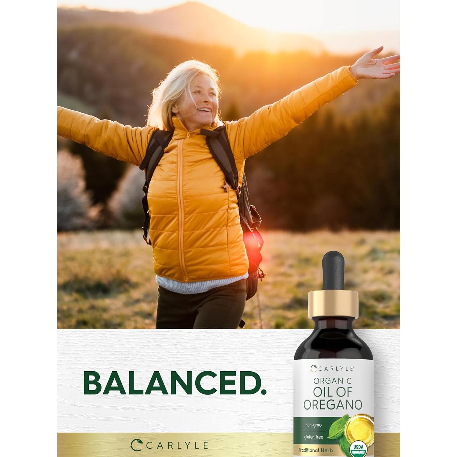 Carlyle Aceite Orgánico de Orégano 59 ml - Suplemento Vegano