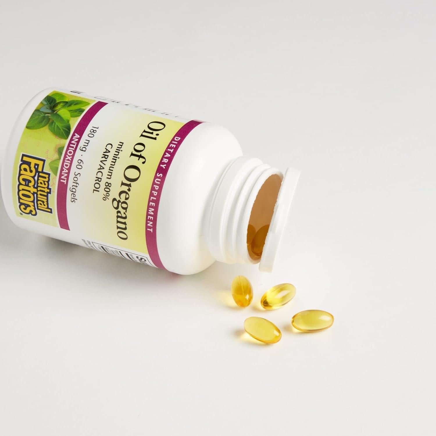 Aceite de Orégano 180 mg Factores Naturales 60 Gelatinas Blandas