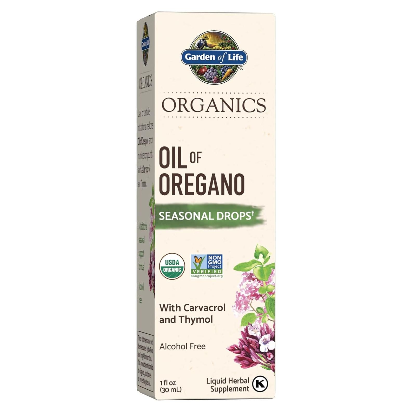 Aceite de Orégano Orgánico Garden of Life 30 mL - Sin Alcohol