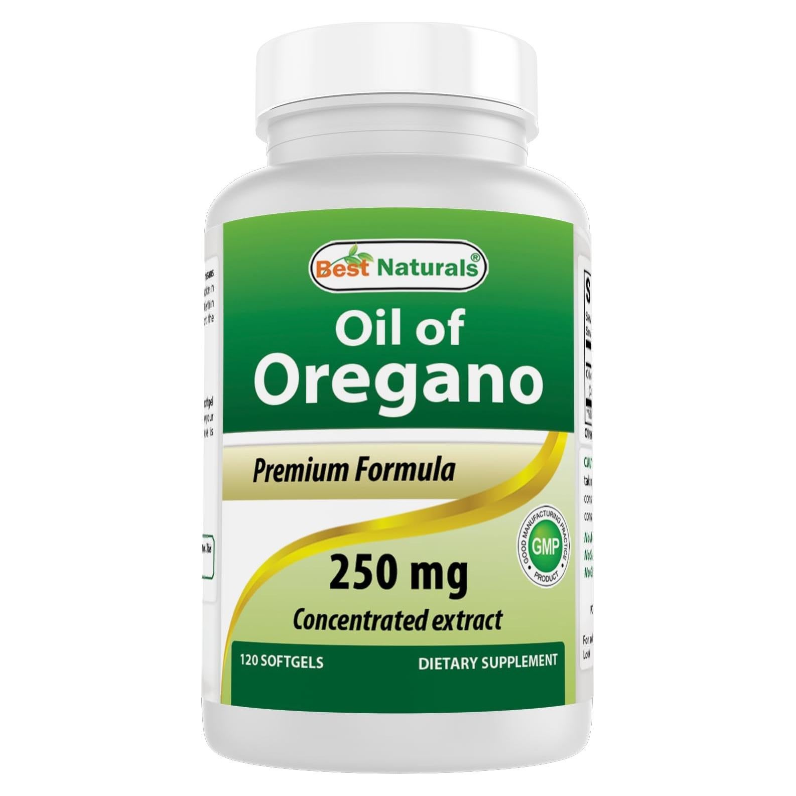 Suplemento de Orégano Mejor Naturales 250 mg 120 Cápsulas