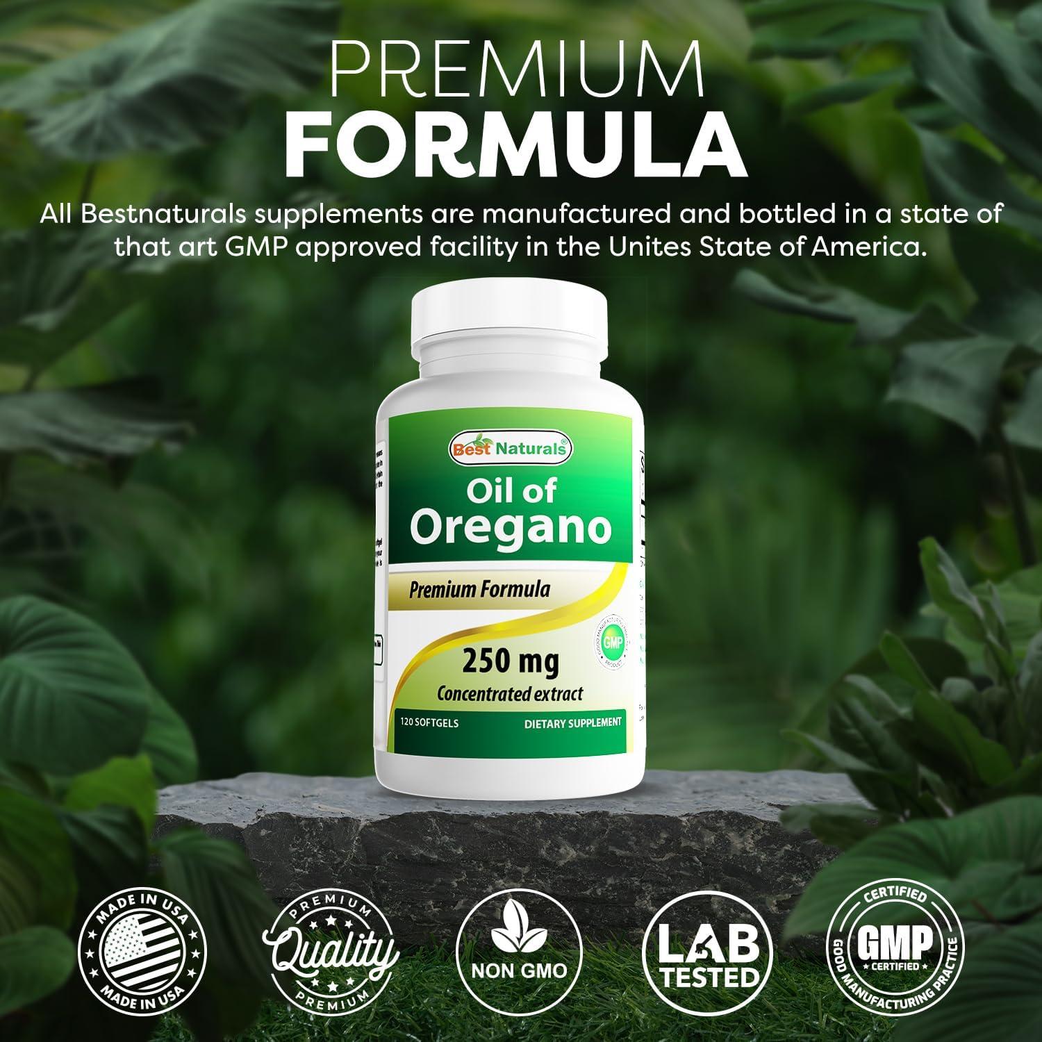 Suplemento de Orégano Mejor Naturales 250 mg 120 Cápsulas