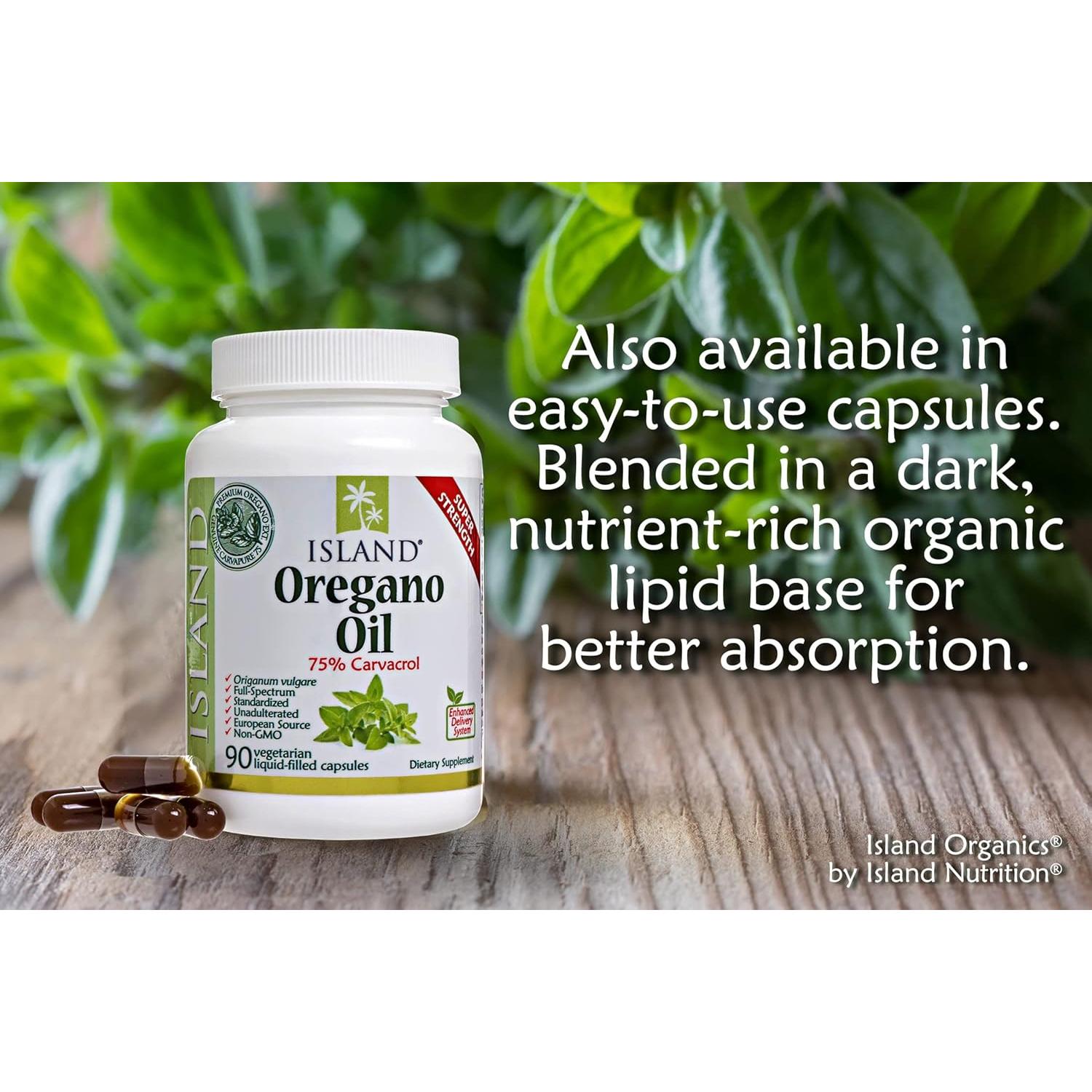 Aceite de Orégano Orgánico 100% Puro - 75% Carvacrol - 29.57 ml