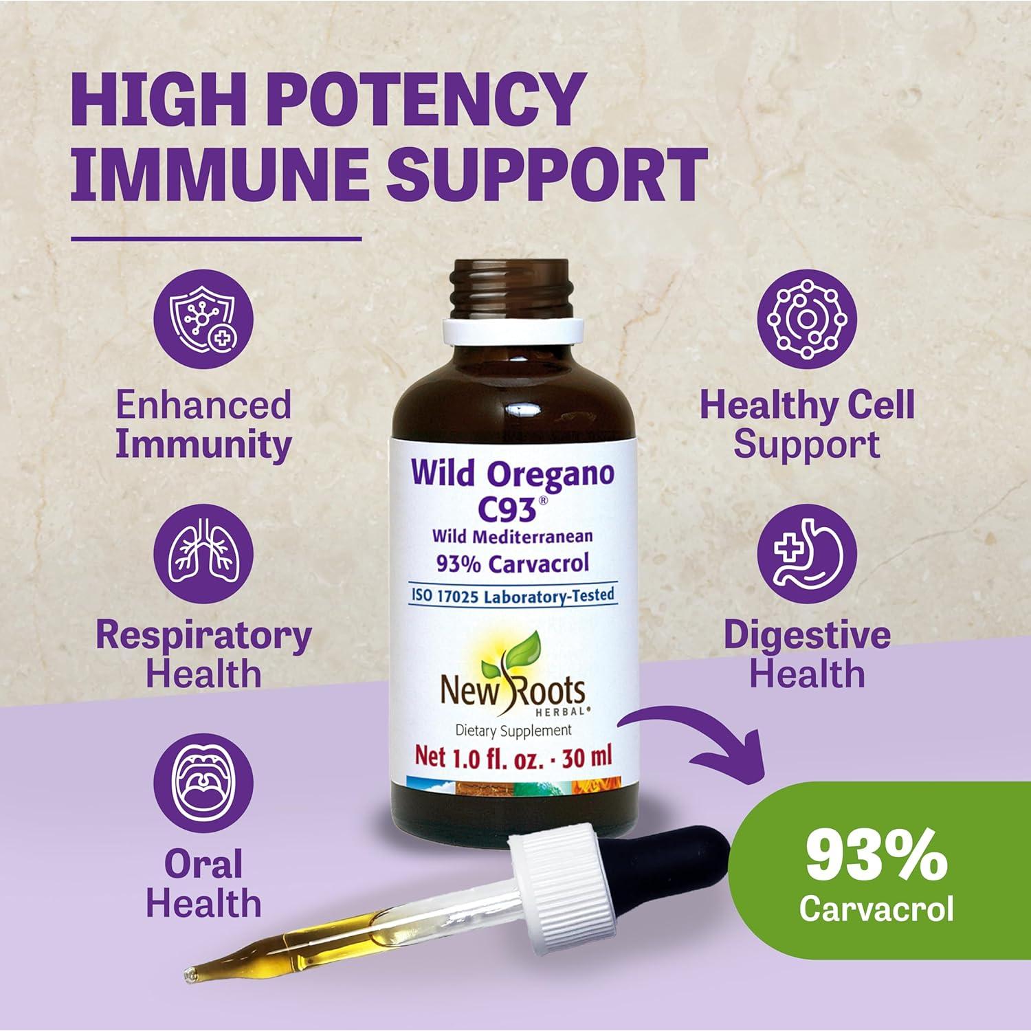 Aceite de Orégano Silvestre C93 Nuevas Raíces 30 ml - 93% Carvacrol