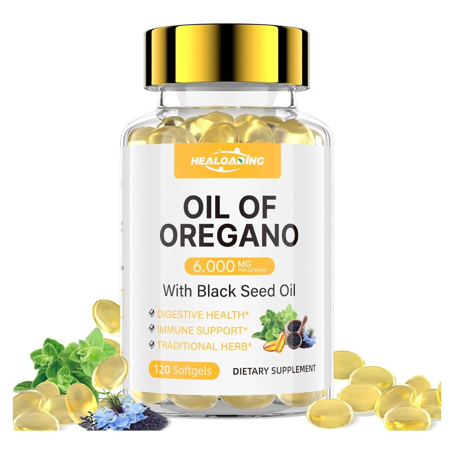 Suplemento de Aceite de Orégano HEALOADING 300mg Softgels