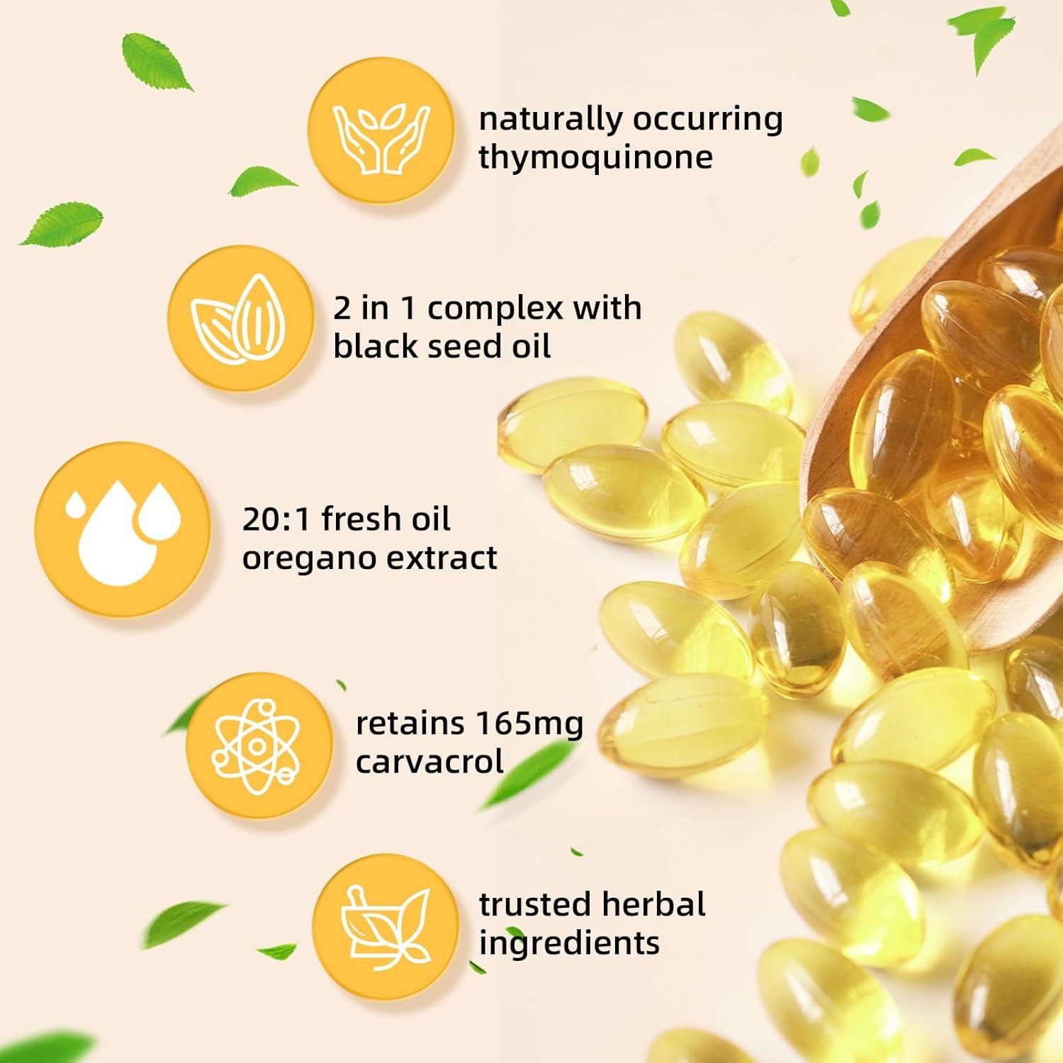 Suplemento de Aceite de Orégano HEALOADING 300mg Softgels