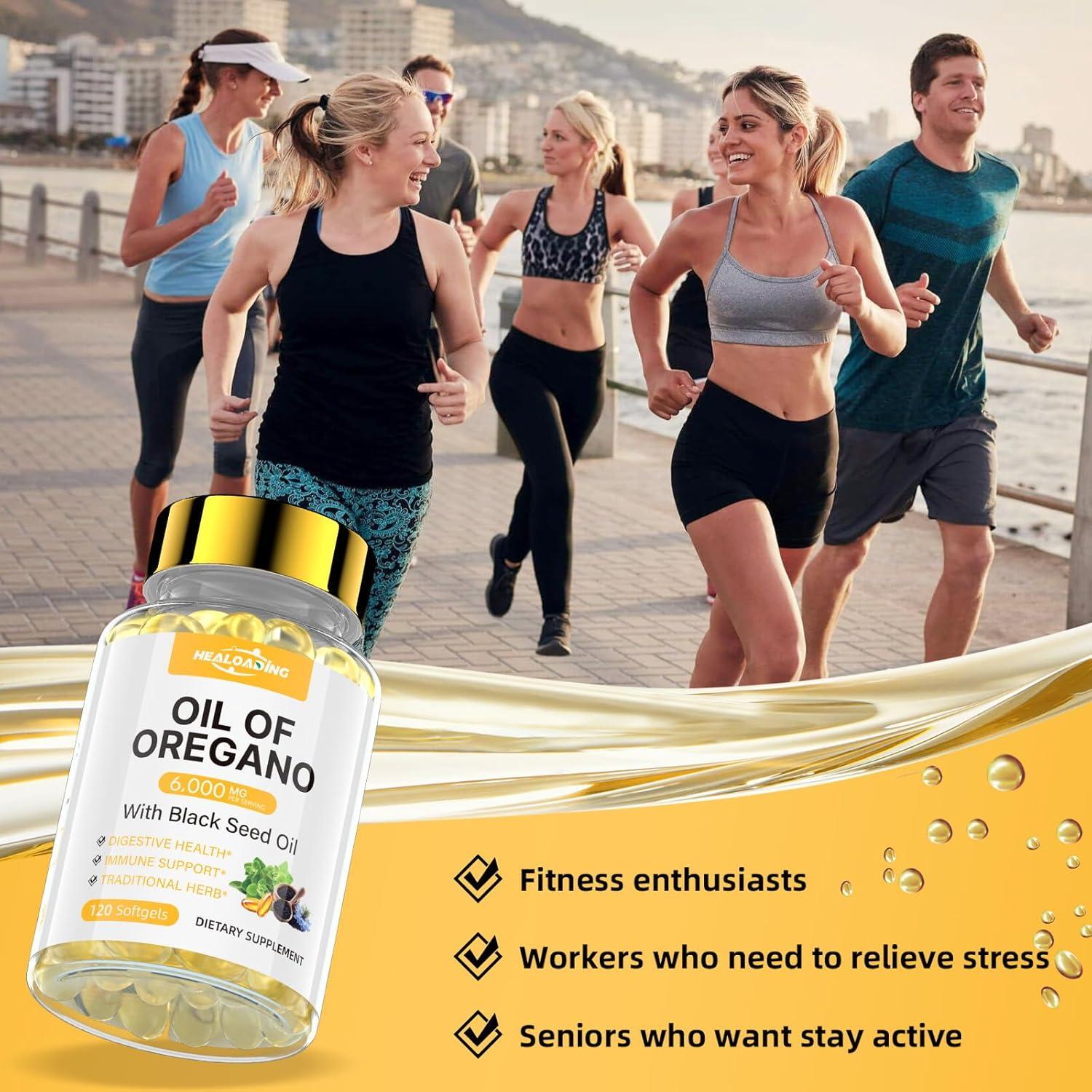 Suplemento de Aceite de Orégano HEALOADING 300mg Softgels