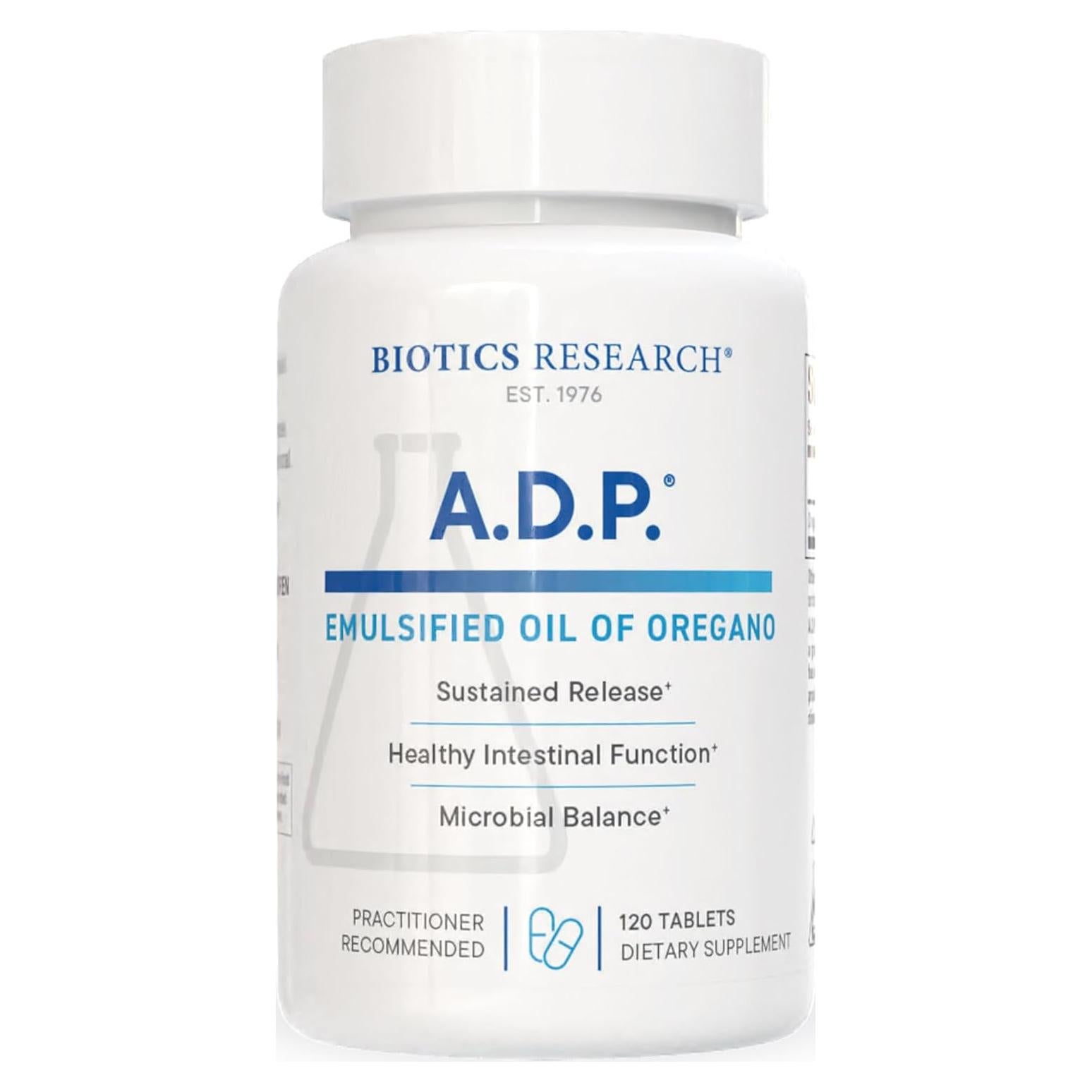 Biotics Research A.D.P. Aceite de Orégano 120 Tabletas 50mg