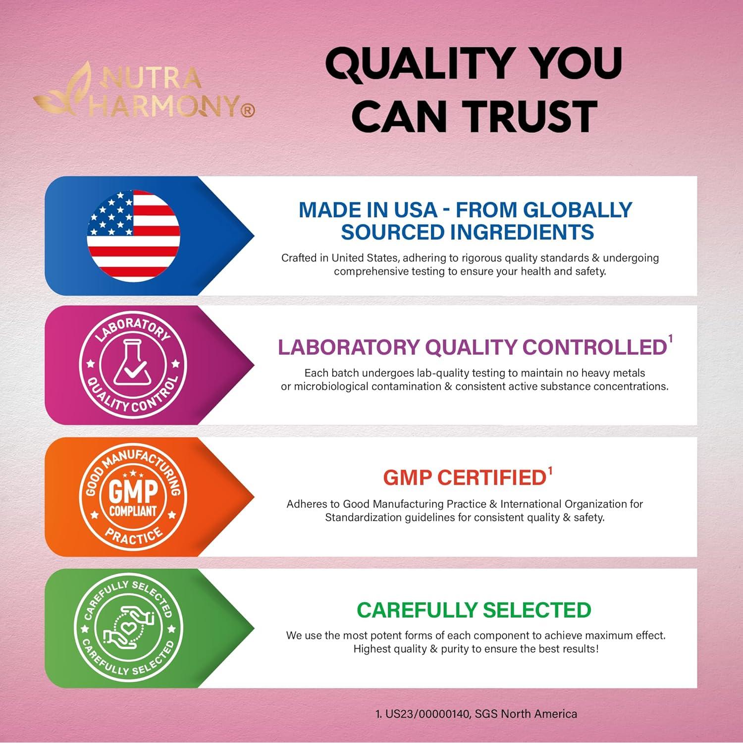 D-Mannose 2000mg Nutra Harmony con Arándano y Hibisco - 120 Cápsulas