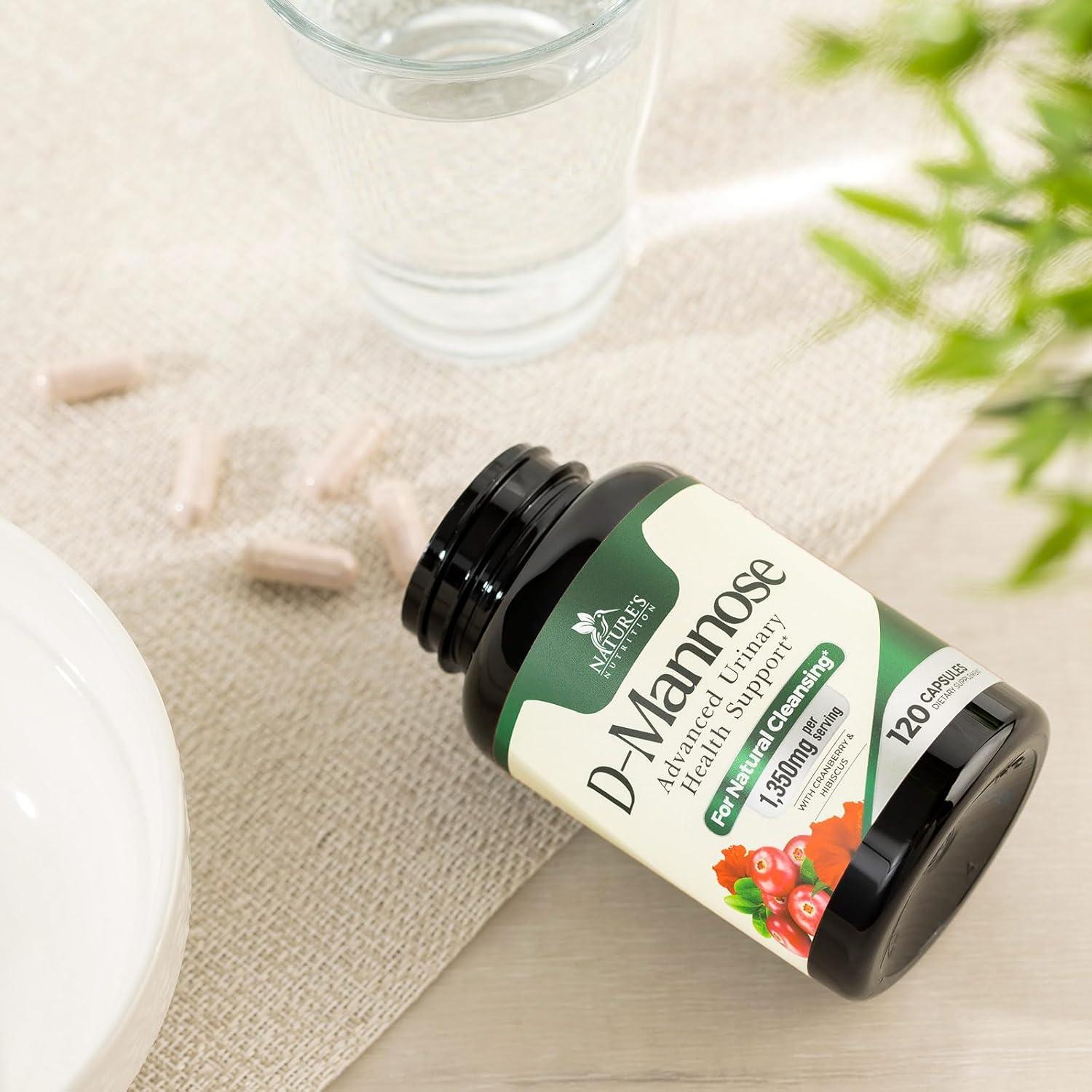 Suplemento D-Mannosa 1350 mg Nature's Nutrition 120 Cápsulas