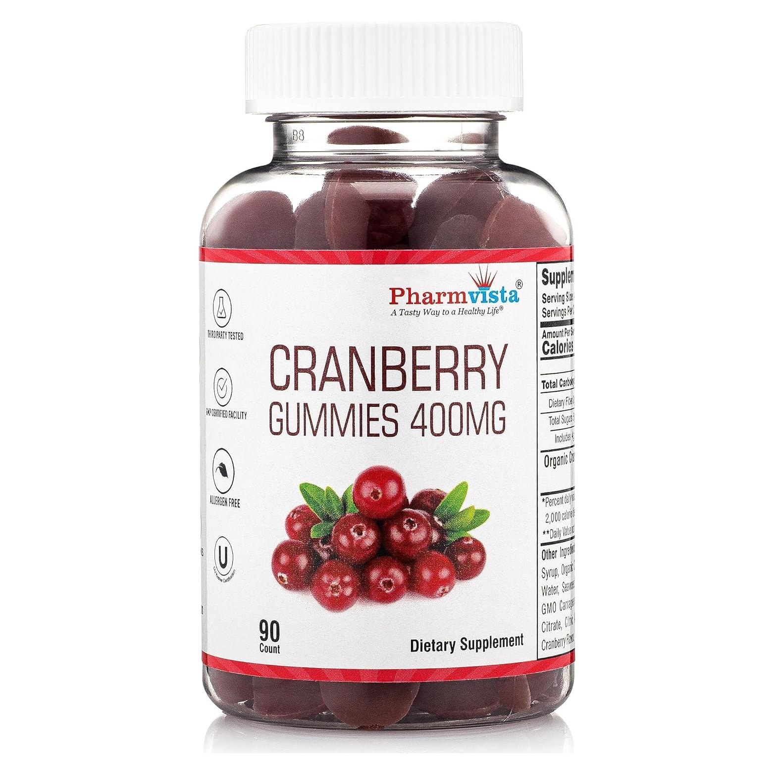 Gomitas de Arándano Pharmvista 400mg Veganas Sin Gluten 90 Unidades