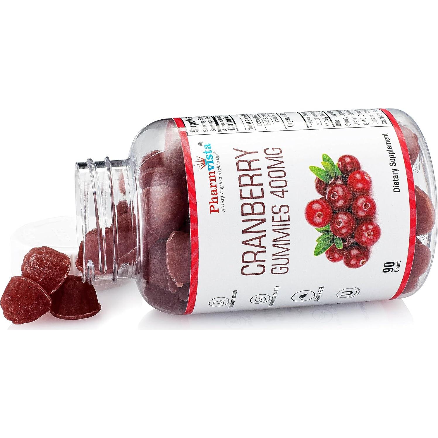 Gomitas de Arándano Pharmvista 400mg Veganas Sin Gluten 90 Unidades