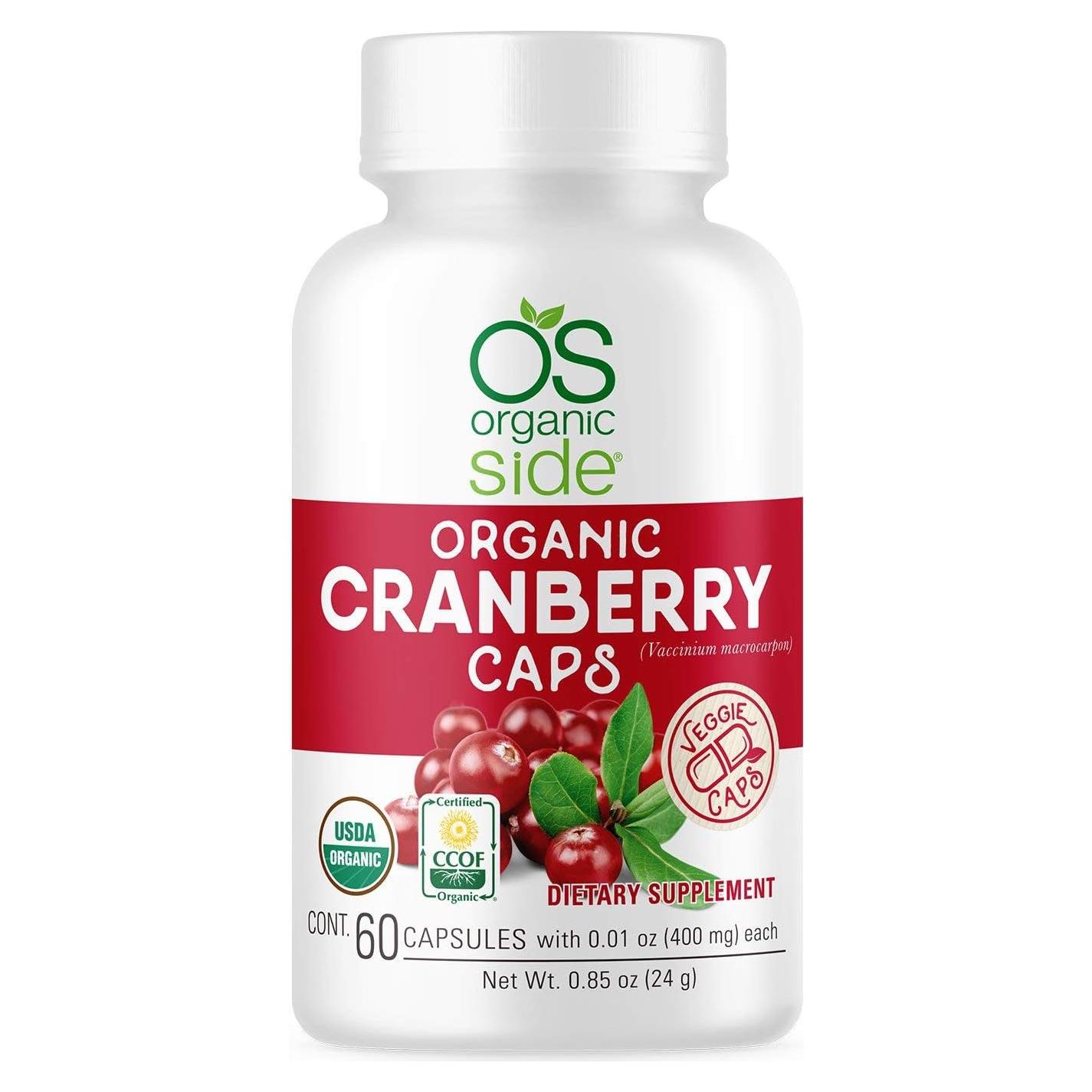 Cápsulas Orgánicas de Arándano OS Organic Side - 60 Unidades