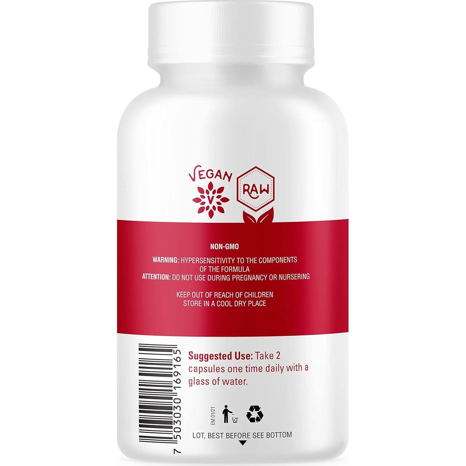 Cápsulas Orgánicas de Arándano OS Organic Side - 60 Unidades