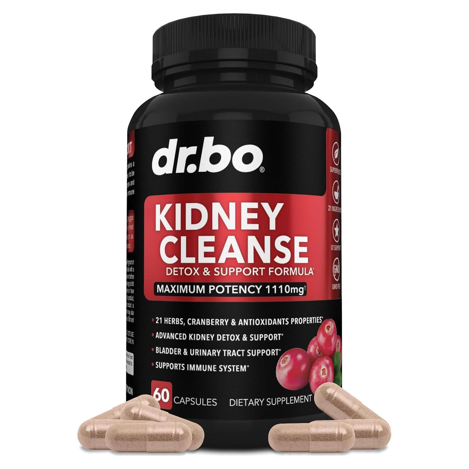 Suplemento Detox para Riñones Dr. Bo - 21 Ingredientes Naturales