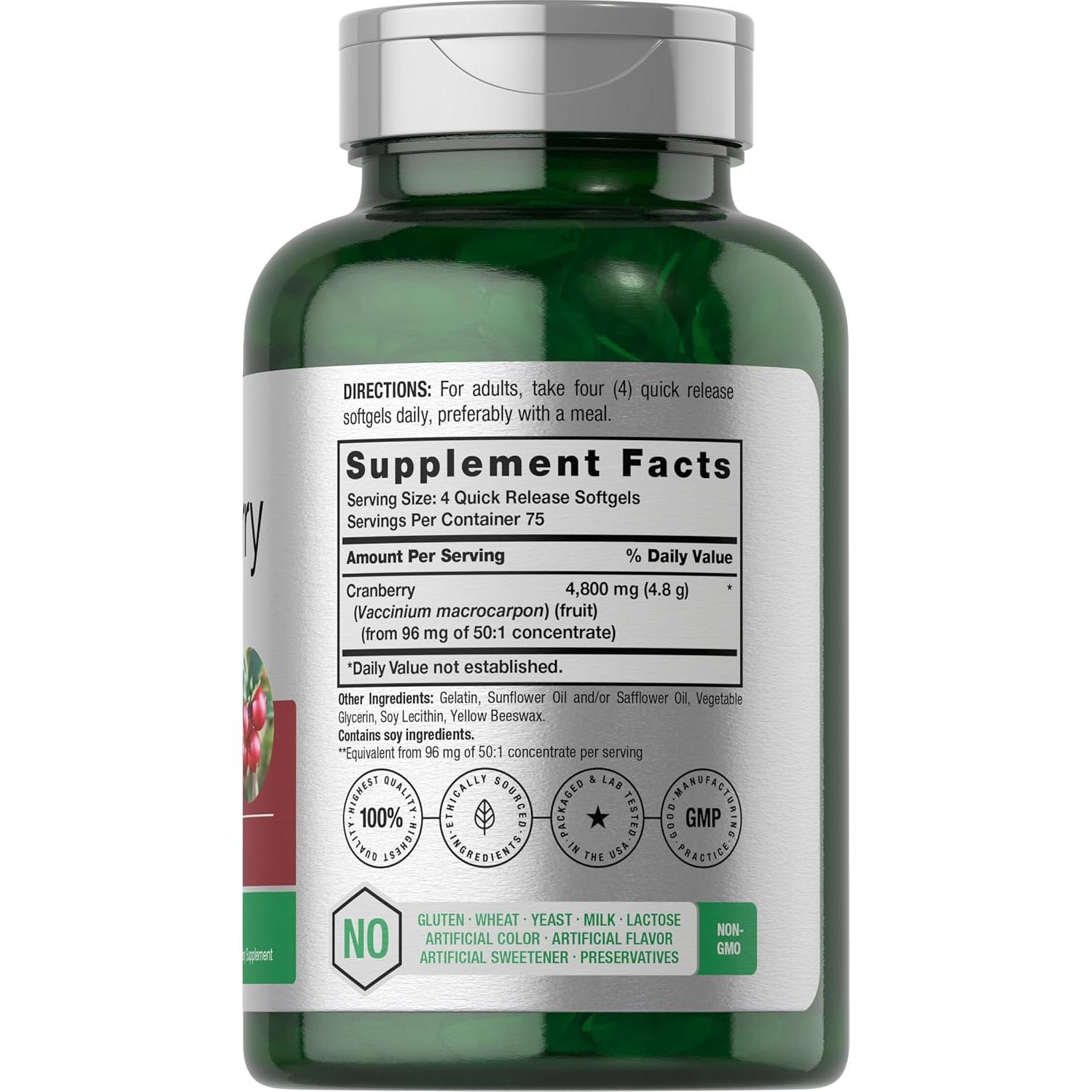 Píldoras de Arándano Horbäach 4800mg - 300 Gelatinas Blandas