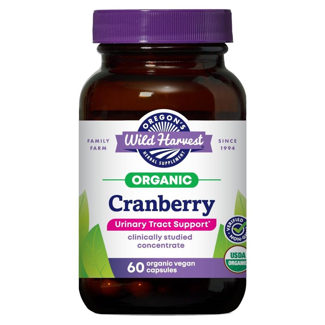 Suplemento Herbal Orgánico Oregon's Wild Harvest Arándano 60 Cápsulas