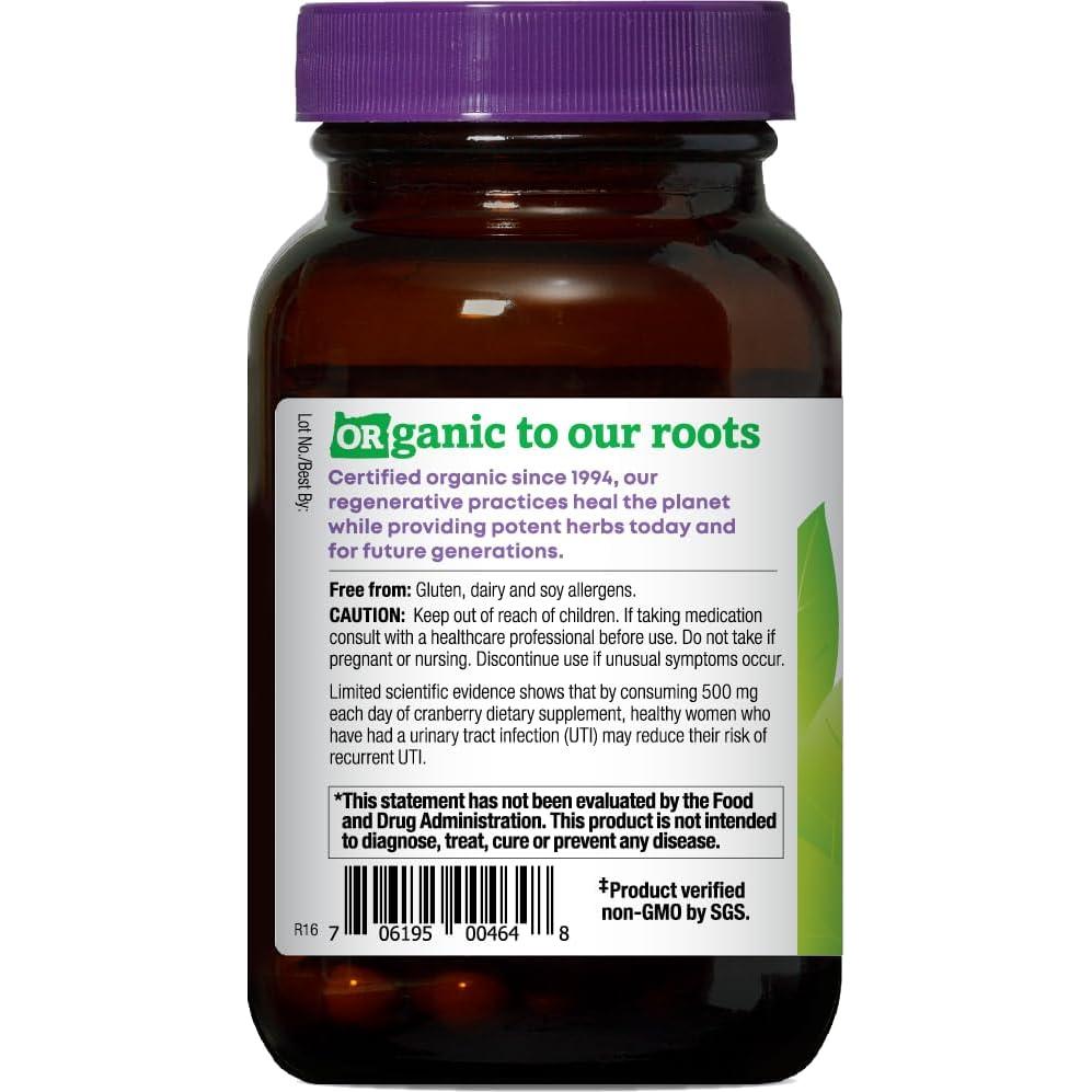 Suplemento Herbal Orgánico Oregon's Wild Harvest Arándano 60 Cápsulas