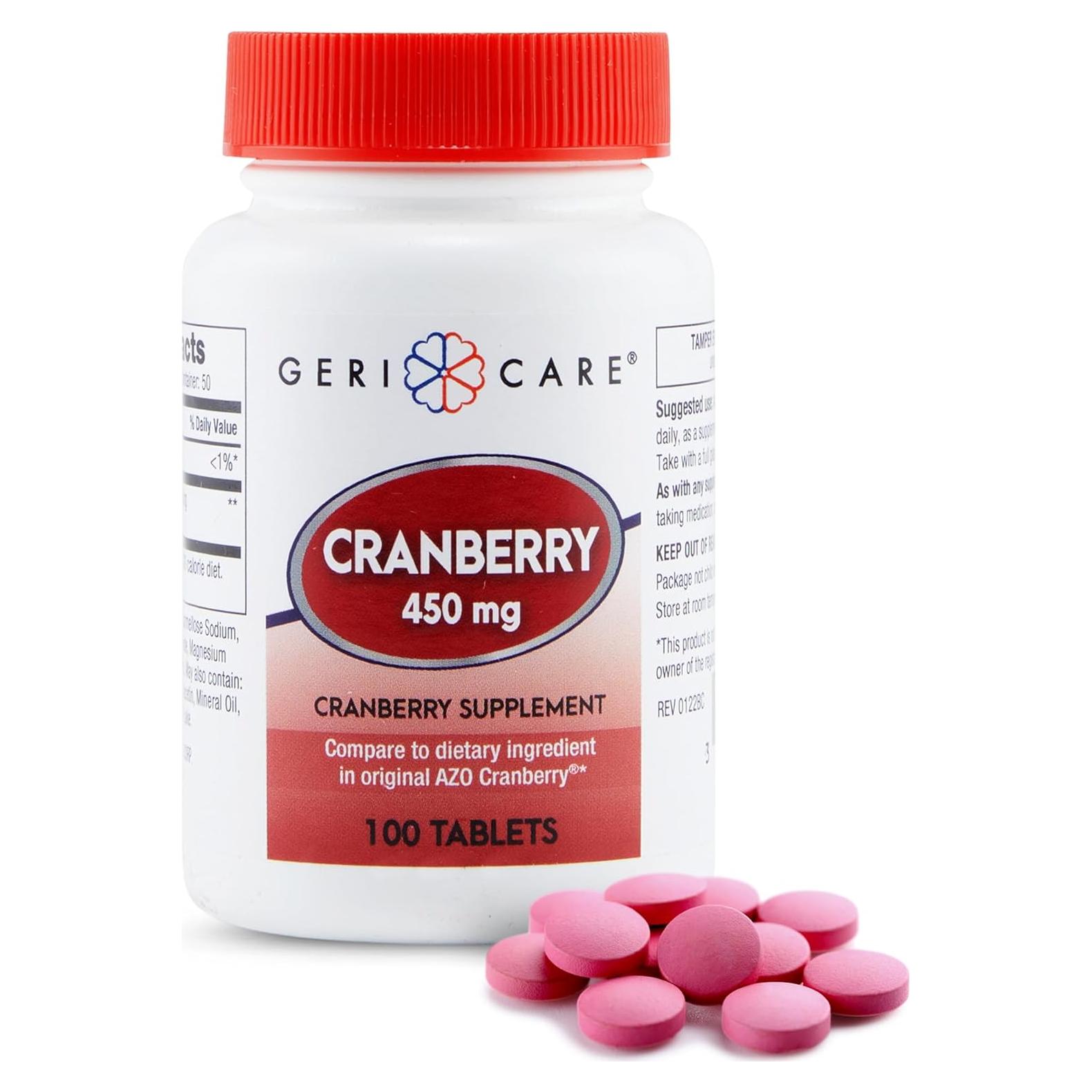 Suplemento de Arándano GeriCare 450mg - 100 Tabletas Veganas