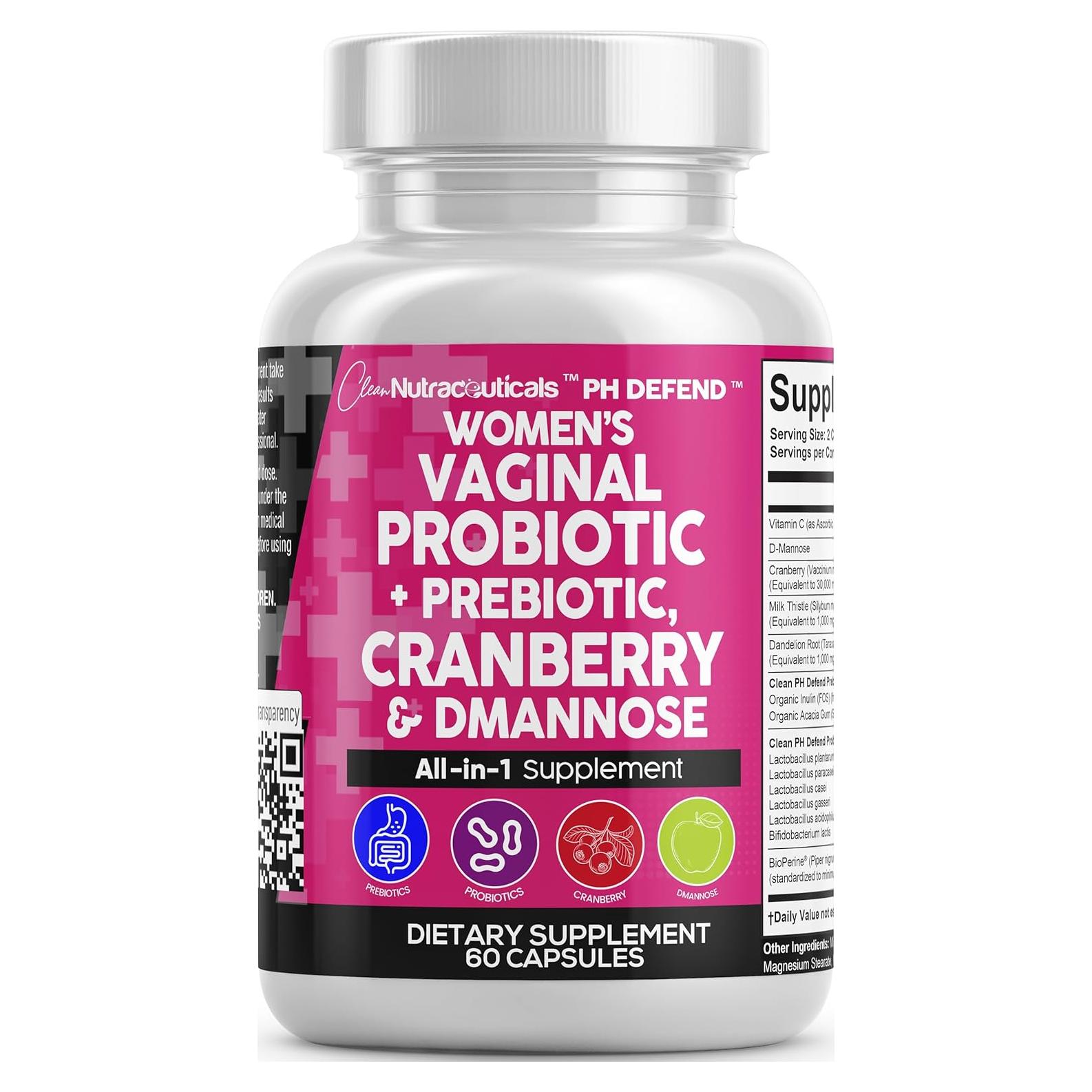 Probioticos Vaginales Clean Nutraceuticals 60 Capsulas Arandano