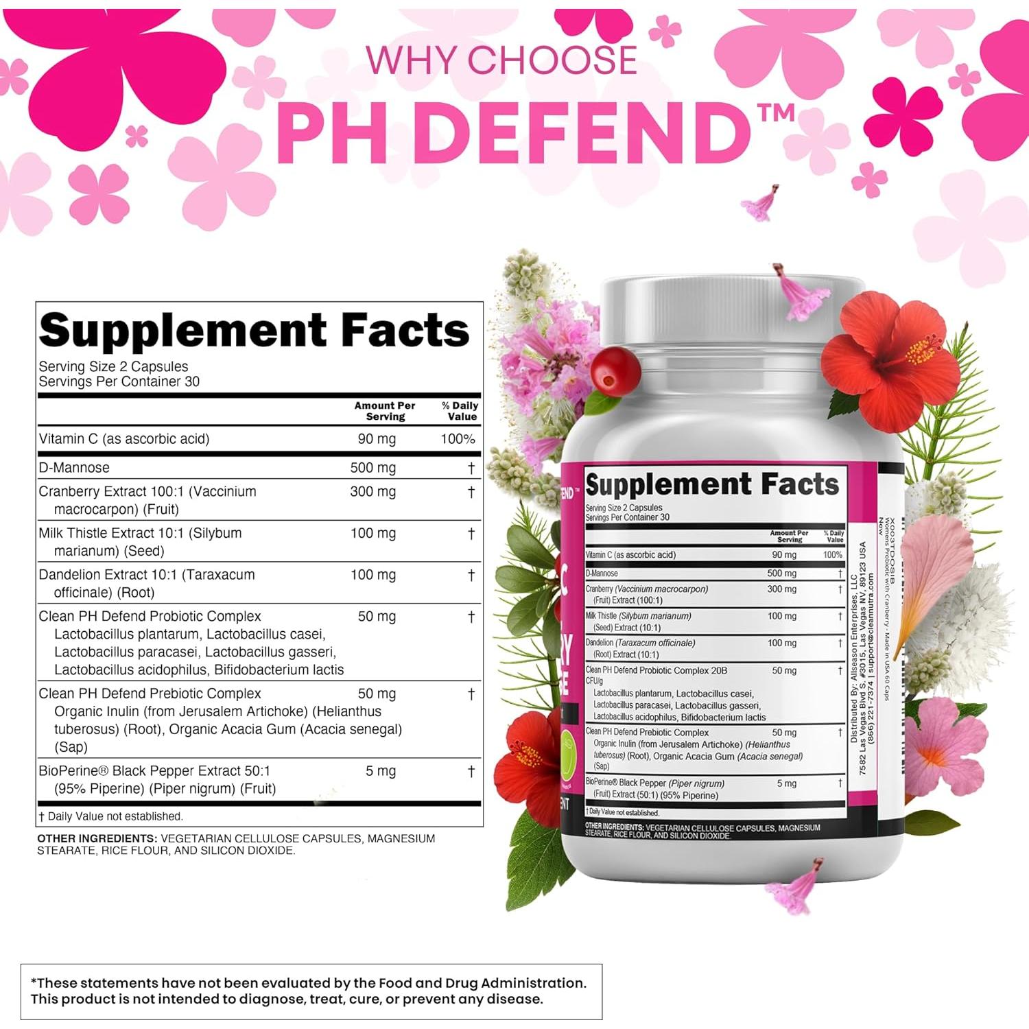 Probioticos Vaginales Clean Nutraceuticals 60 Capsulas Arandano