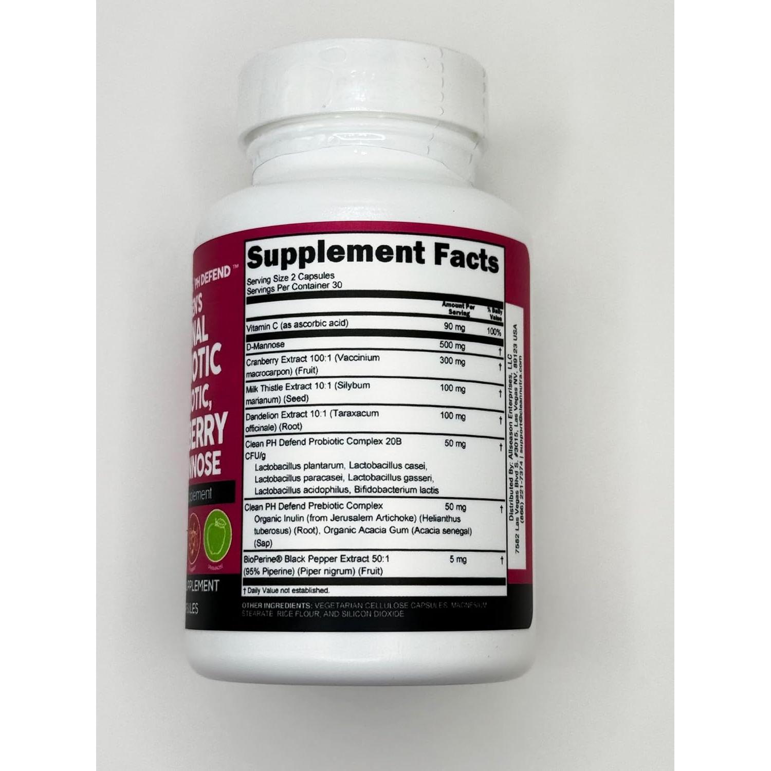 Probioticos Vaginales Clean Nutraceuticals 60 Capsulas Arandano