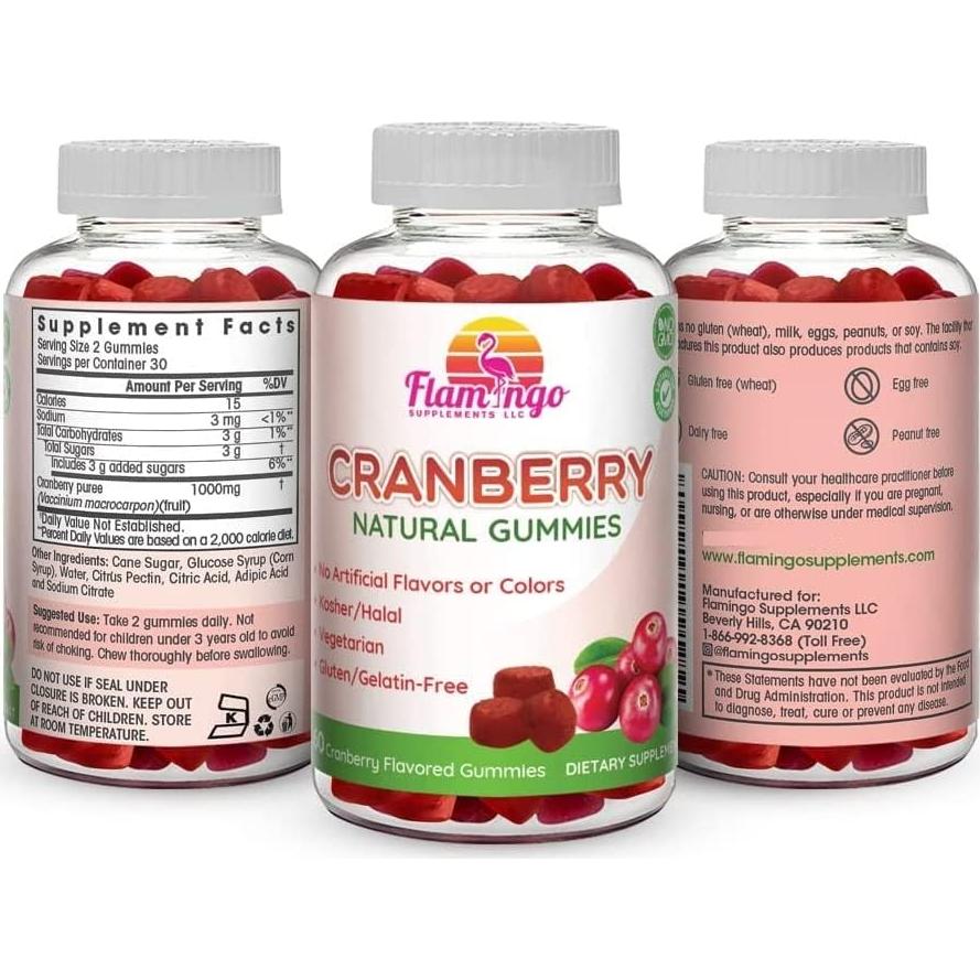 Gomitas de Arándano 1000 mg MG - Suplemento Vegano 60 Unidades