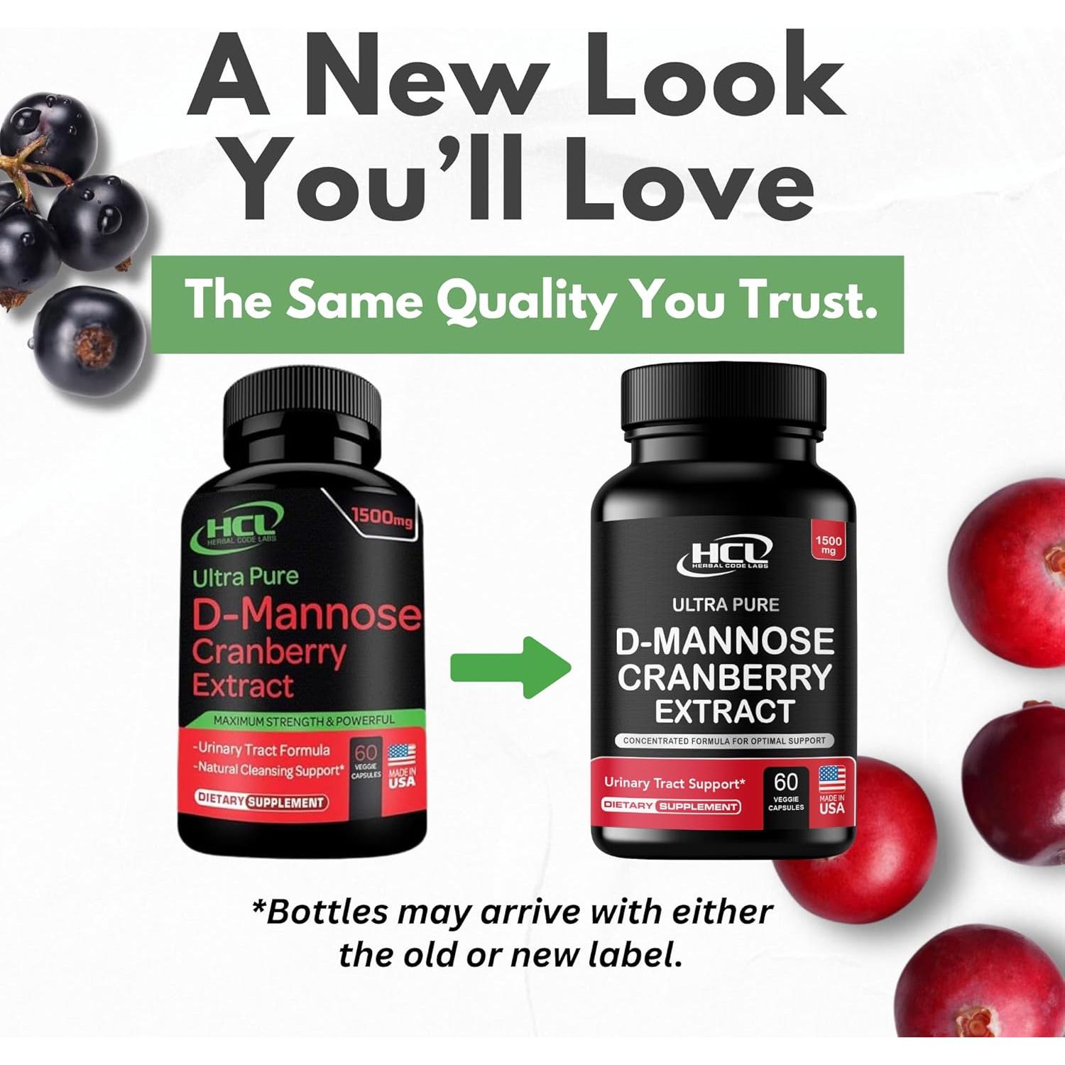 D-Mannosa 1500mg con Extracto de Arándano 60 Cápsulas - HerbalCode