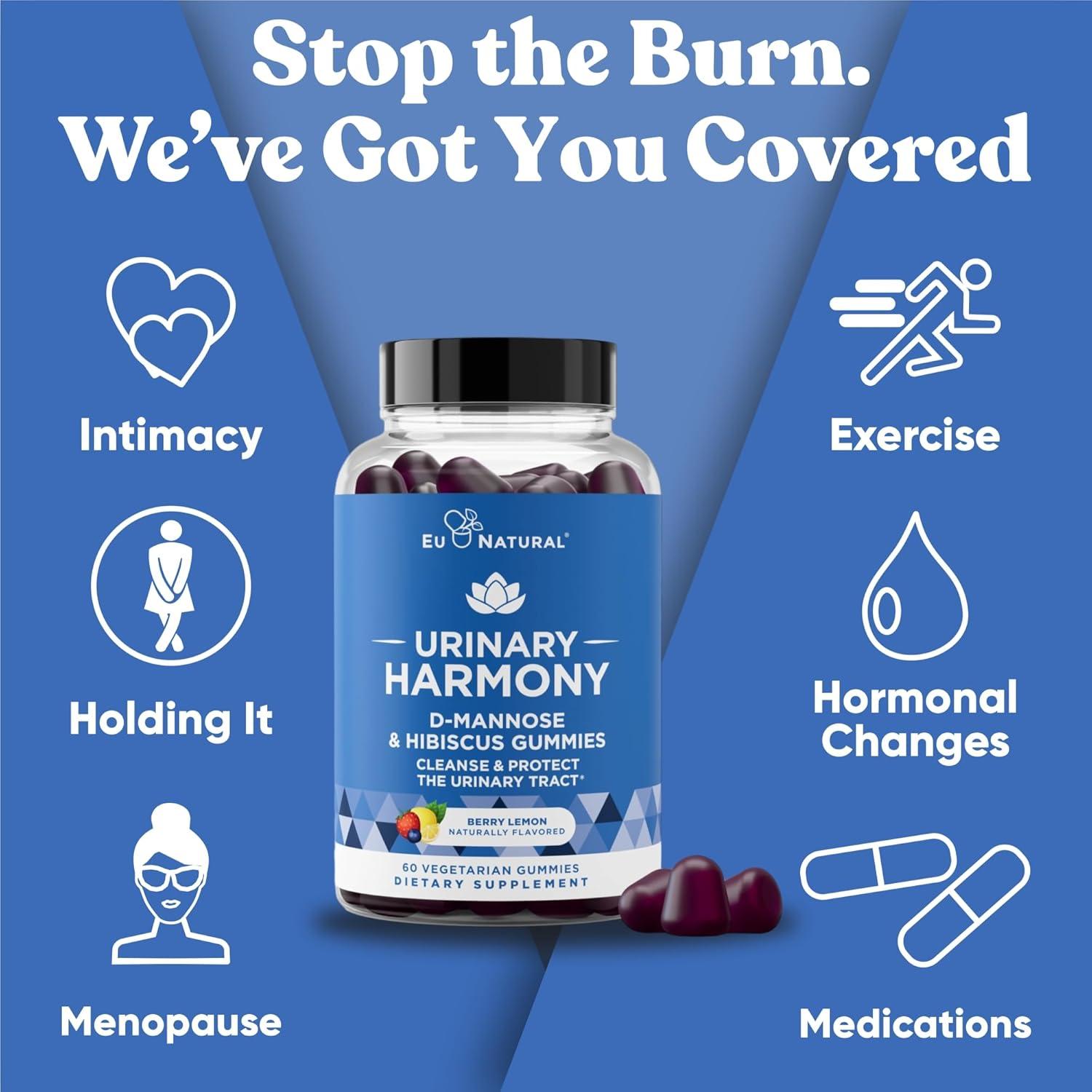 Gomitas D-Mannose Eu Natural 60 unidades Sabor Frutos Rojos