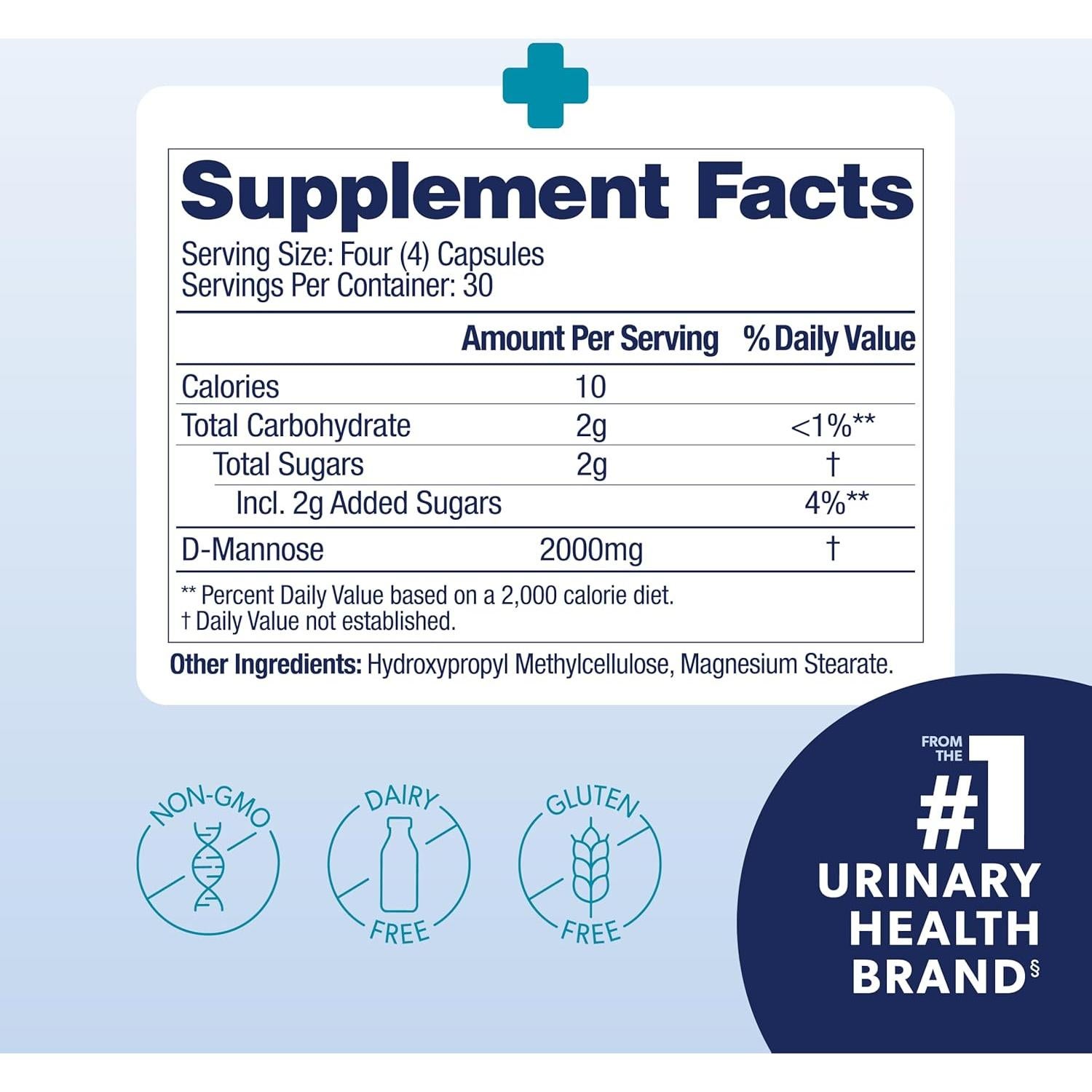 AZO D-Mannose 120 Cápsulas - Salud del Tracto Urinario