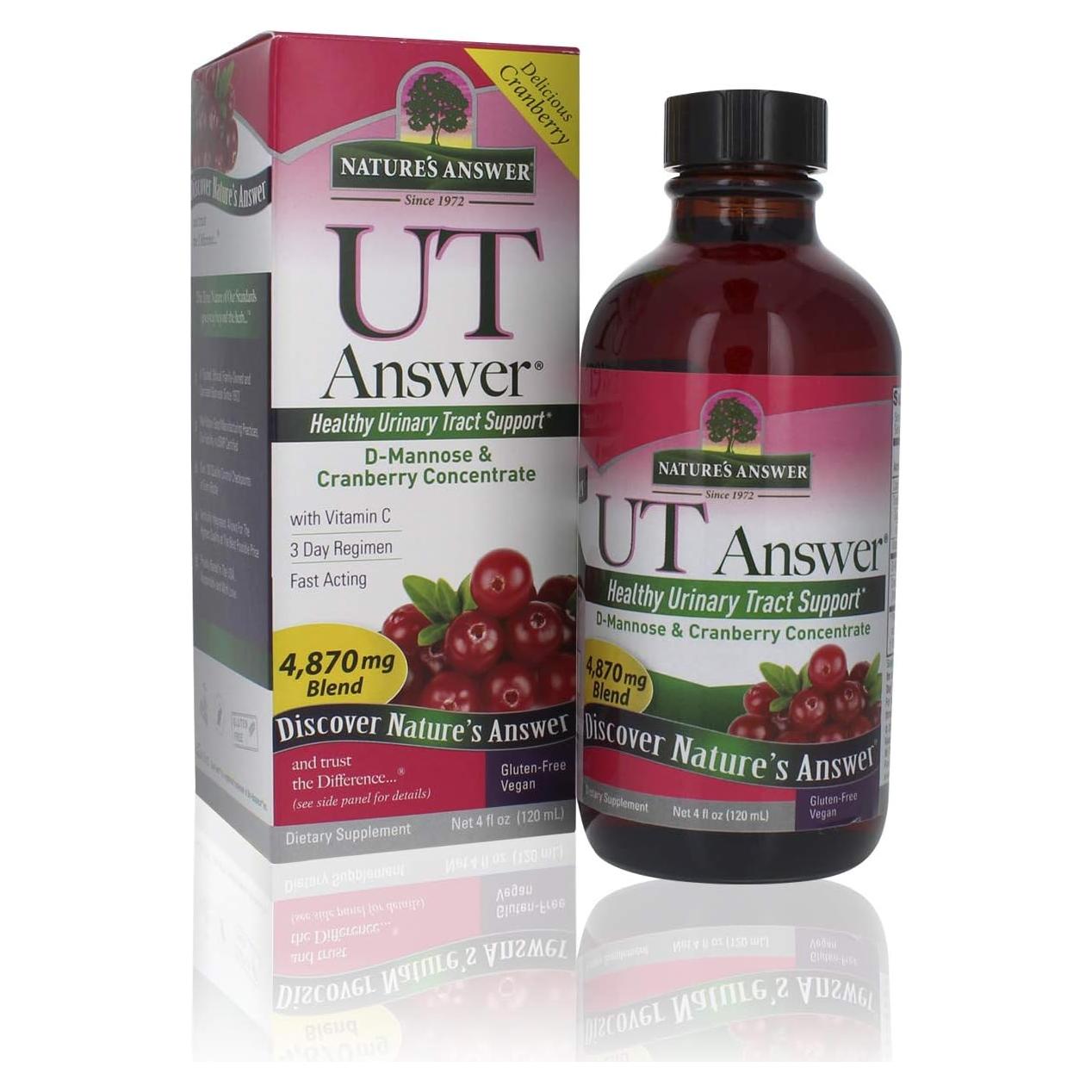 Suplemento Urinario Nature's Answer 4oz | D-Mannose y Arándano