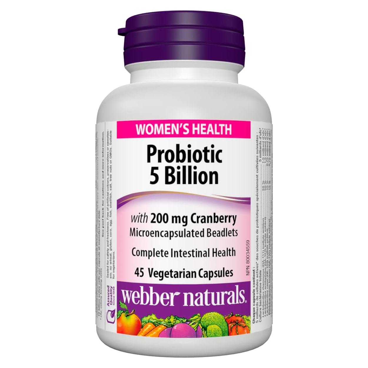 Multivitamínico Probiotico Webber Naturals para Mujeres 45 Cápsulas