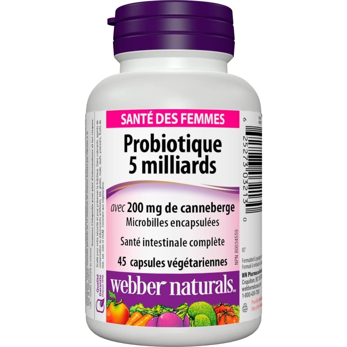 Multivitamínico Probiotico Webber Naturals para Mujeres 45 Cápsulas