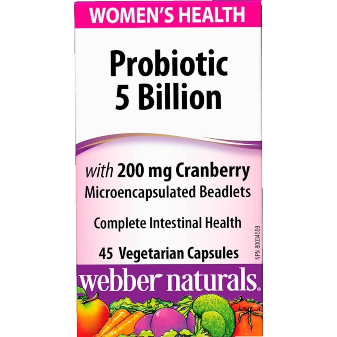 Multivitamínico Probiotico Webber Naturals para Mujeres 45 Cápsulas