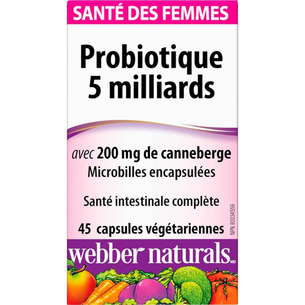 Multivitamínico Probiotico Webber Naturals para Mujeres 45 Cápsulas