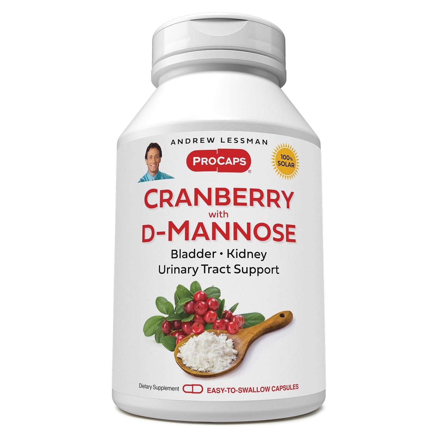 ANDREW LESSMAN Arándano con D-Mannosa 30 Cápsulas Salud Vejiga