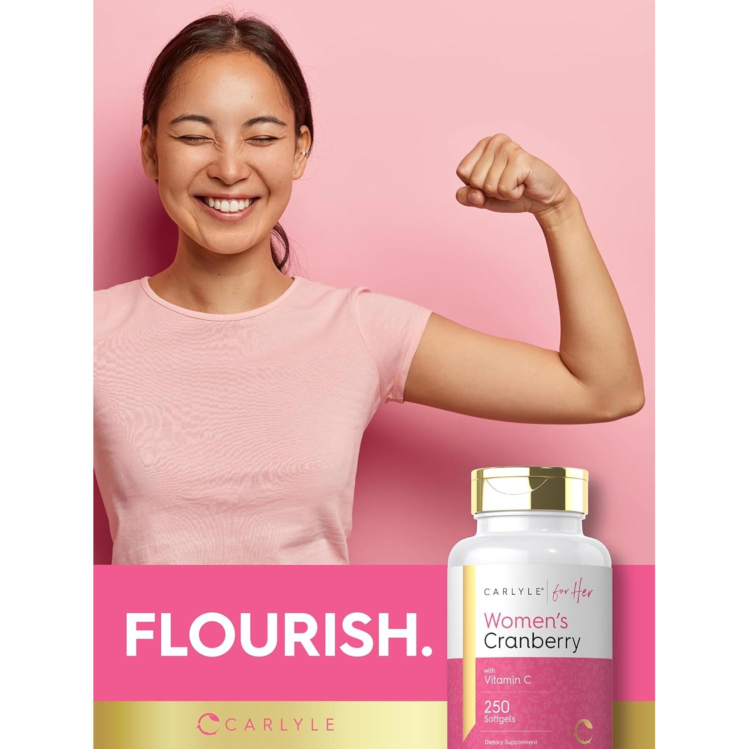 Píldoras de Arándano Carlyle para Mujeres 250 Softgels 8400 mg