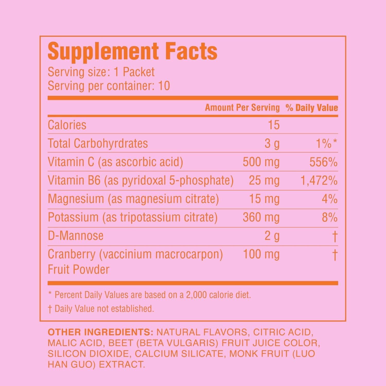 Cheeky Bonsai Hidratación Urinaria 10 Paquetes Sabor Hibisco