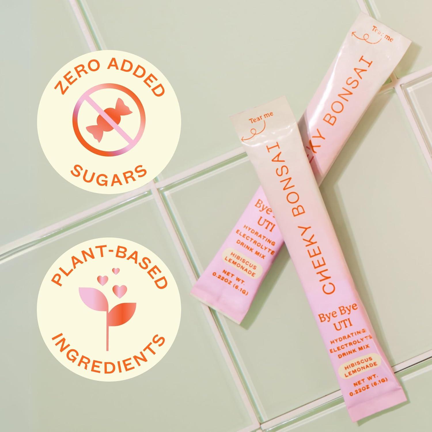 Cheeky Bonsai Hidratación Urinaria 10 Paquetes Sabor Hibisco