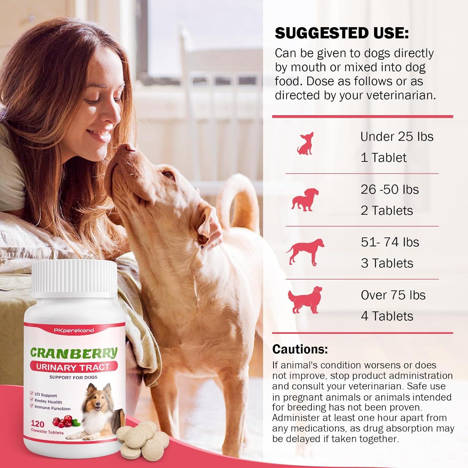 Tabletas Masticables de Arándano PKperekond para Perros 120 Unidades