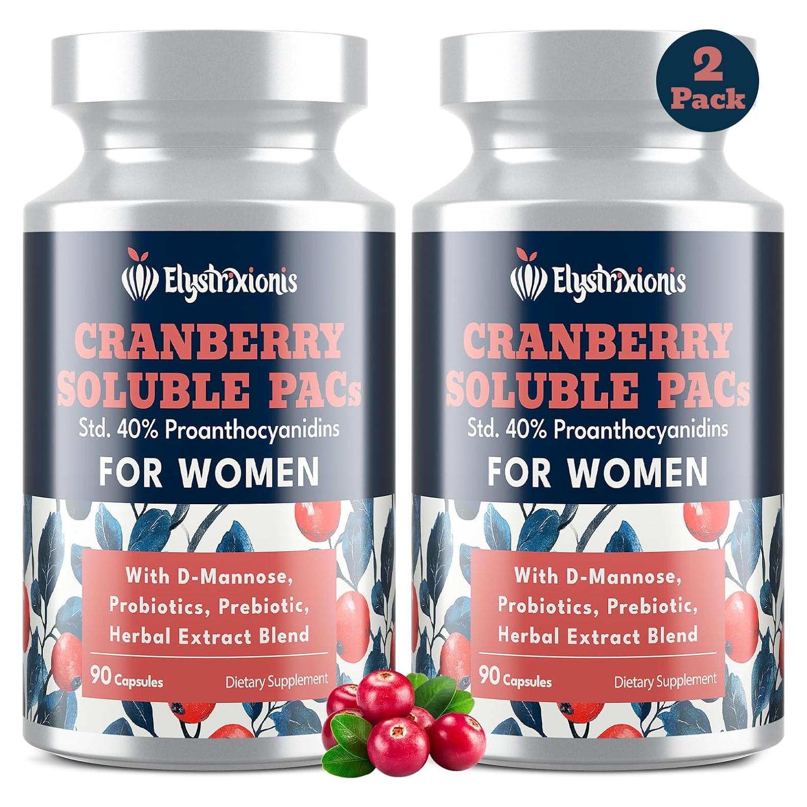 Suplemento de Arándano Elystrixionis 180 Cápsulas 72mg PAC