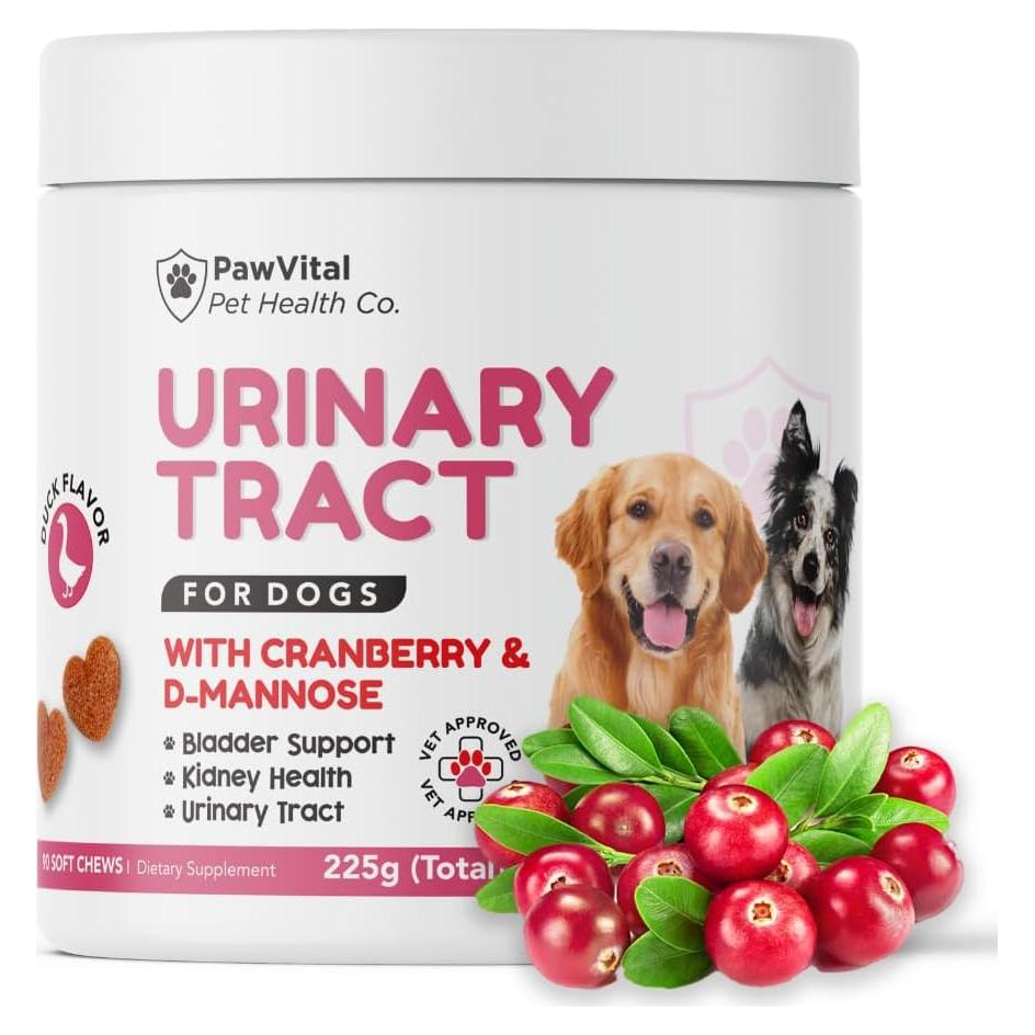 Chicles Naturales para Perros PawVital UTI - Arándano y D-Mannosa