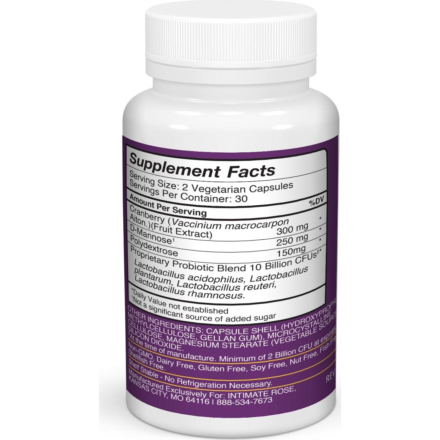 Probióticos Vaginales Intimate Rose 60 Cápsulas Veganas