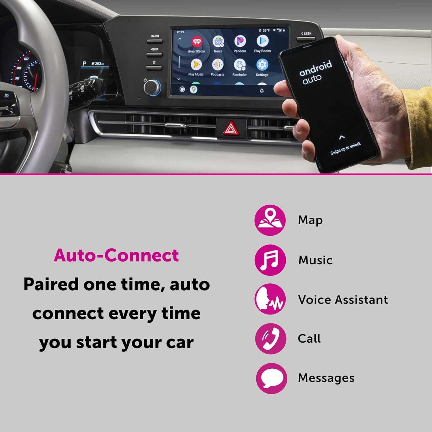 Adaptador Inalámbrico Aluratek para Android Auto 2023