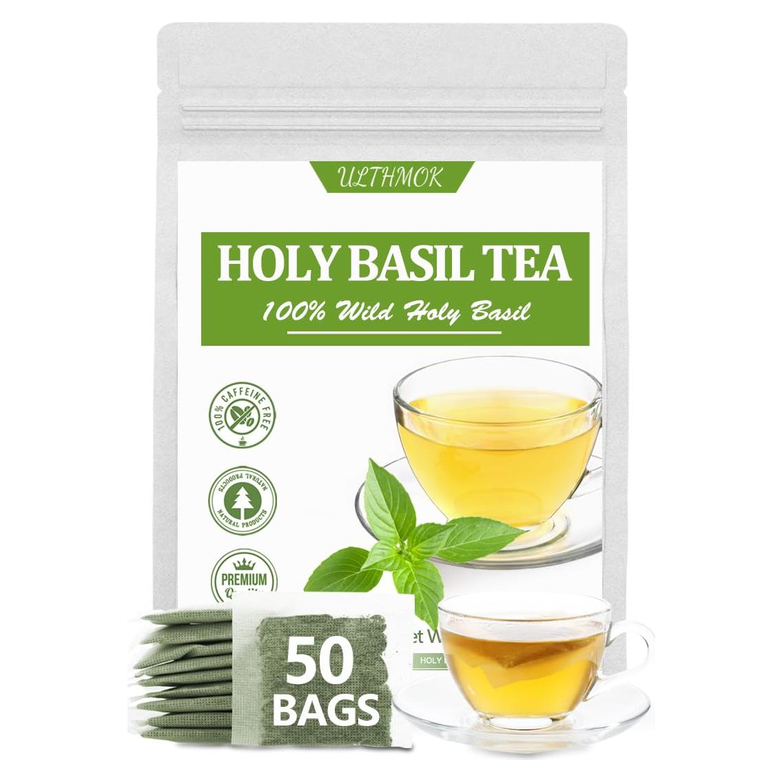 Té de Albahaca Sagrada YILINSHA 50 Bolsitas 100% Natural