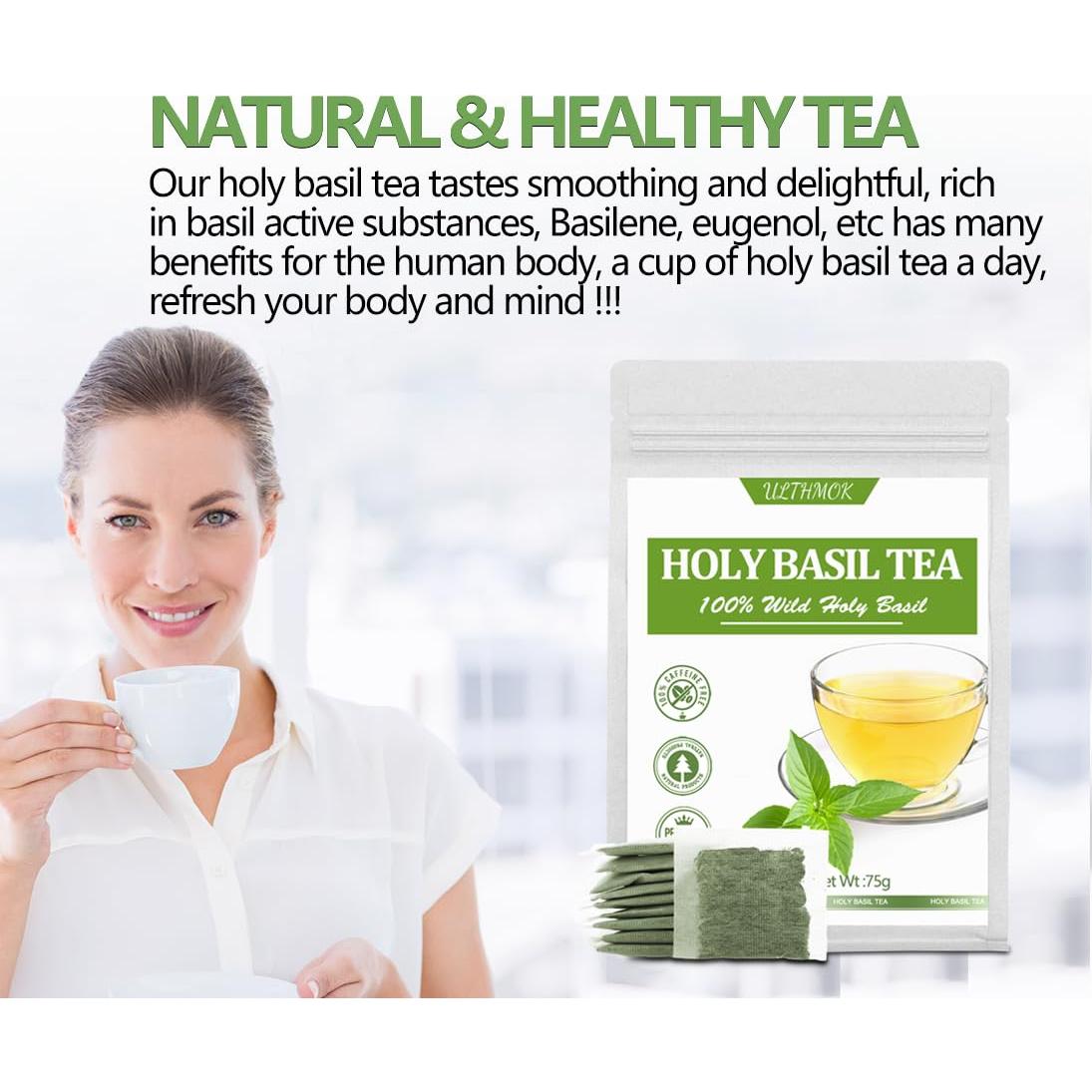 Té de Albahaca Sagrada YILINSHA 50 Bolsitas 100% Natural