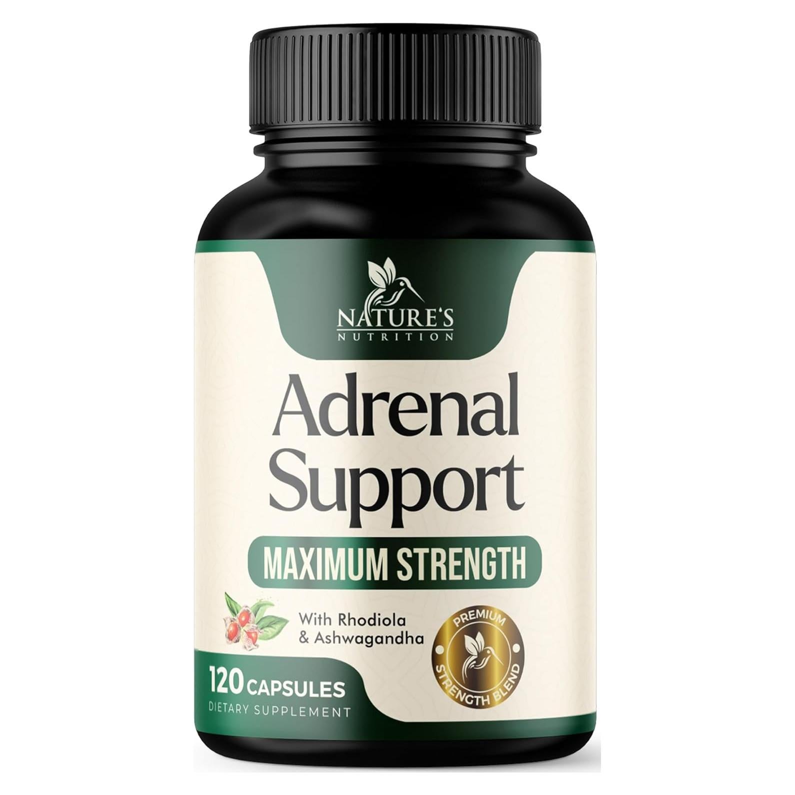 Suplemento Adrenal Nature's Nutrition 120 Cápsulas Ashwagandha