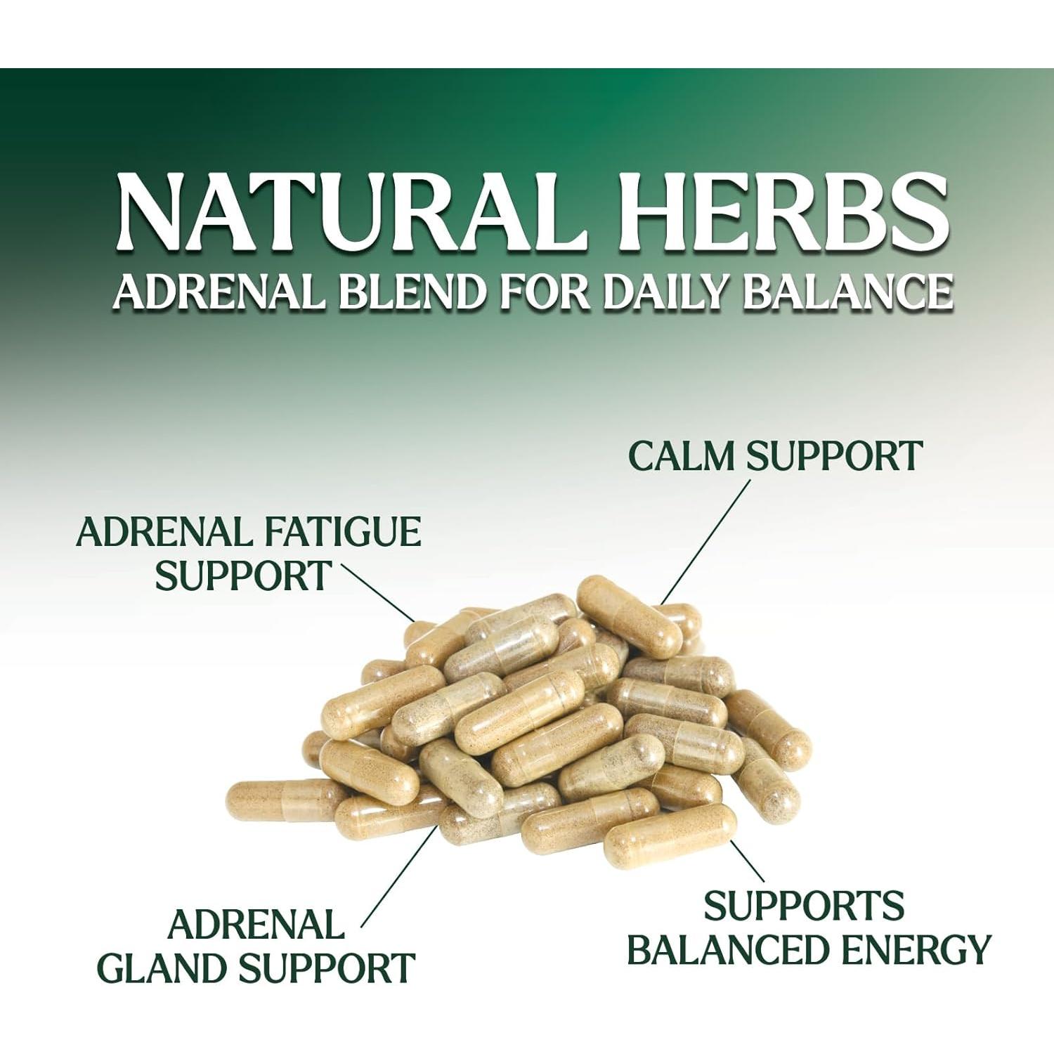 Suplemento Adrenal Nature's Nutrition 120 Cápsulas Ashwagandha