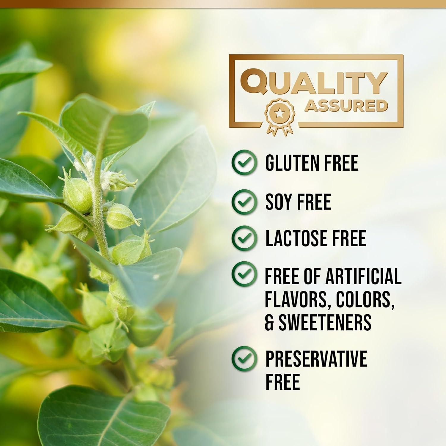 Suplemento Adrenal Nature's Nutrition 120 Cápsulas Ashwagandha